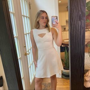 White Strapless Cut-Out Dress